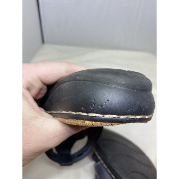 Clarks Bendables Womens 9 Wide Slide Flats Comfort 65711 Black Leather Slip On - Picture 4 of 9